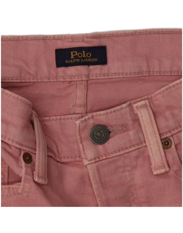 Damskie jeansy slim fit Ralph Lauren W28 L29 Różowe