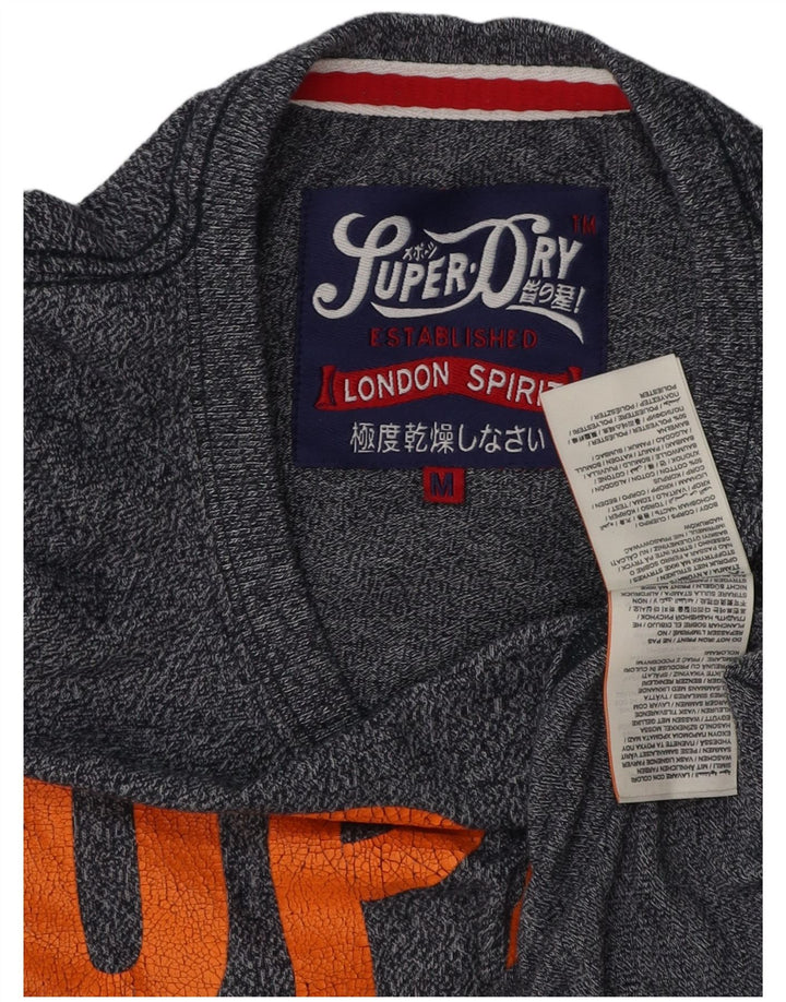 Męska koszulka z grafiką SUPERDRY Top, średnia, granatowa bawełna
