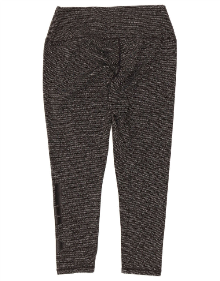 Damskie legginsy FILA Capri z grafiką UK 10, małe, szare, poliestrowe prążki