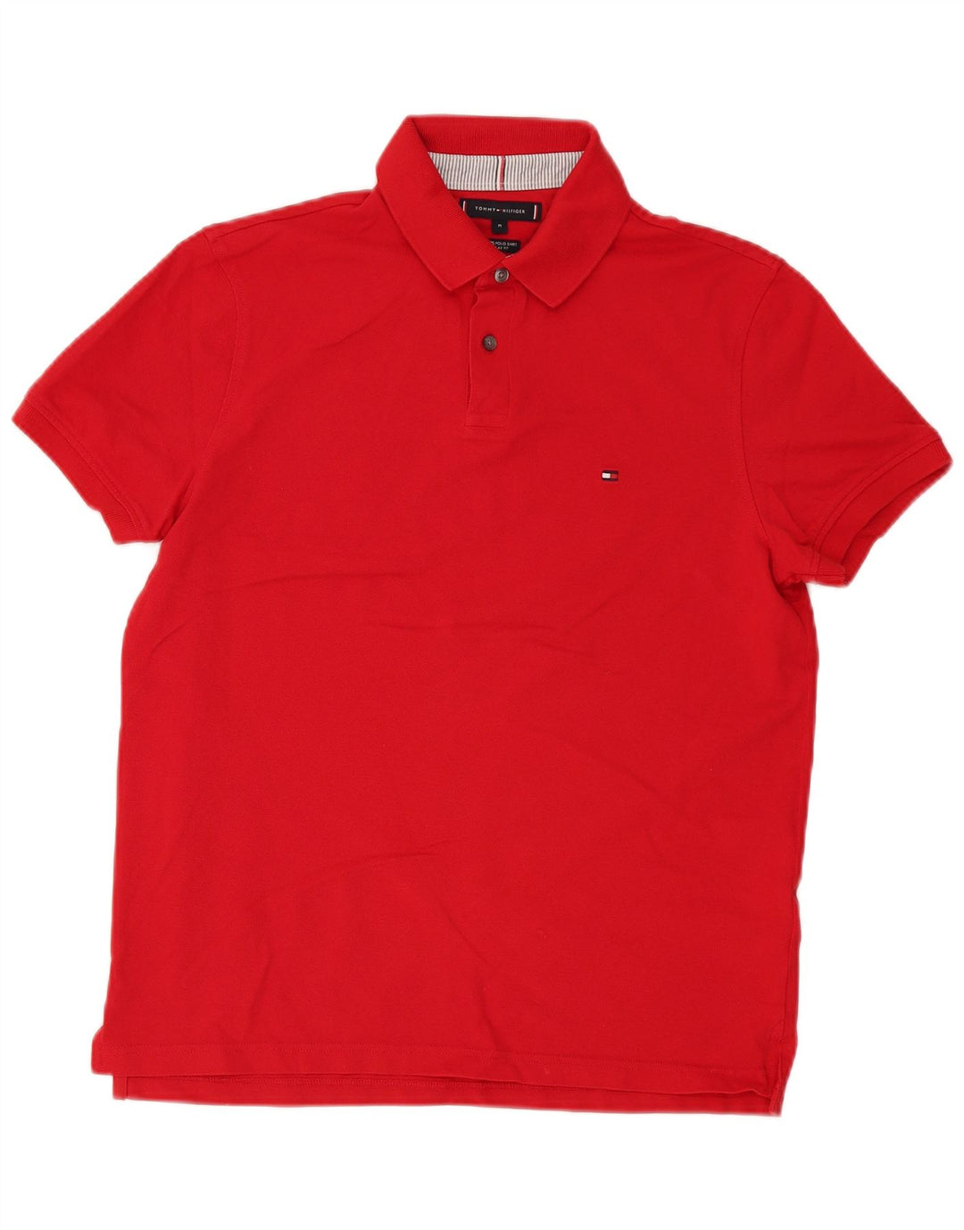 Męska koszulka polo Tommy Hilfiger o regularnym kroju, średnia czerwona, bawełniana