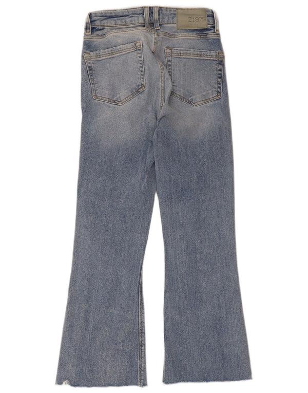 Damskie jeansy rozkloszowane Zara EU 34 2XS W24 L24 Niebieskie