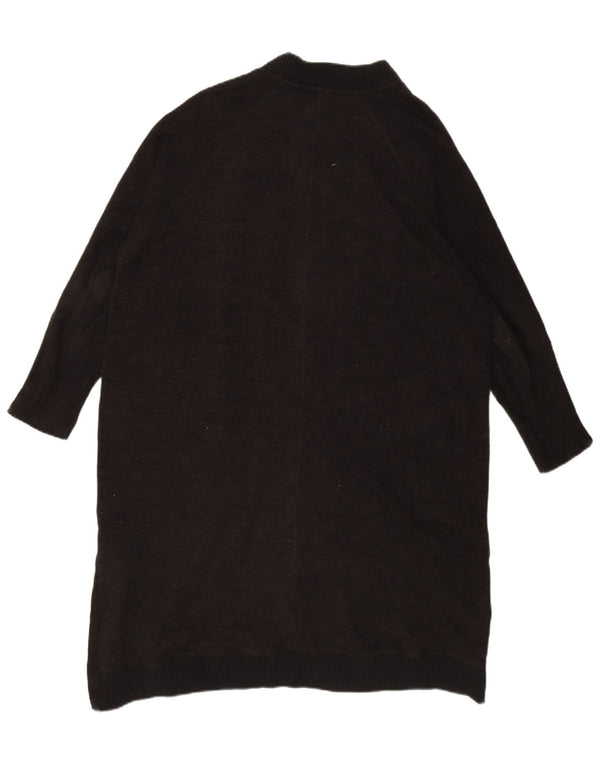 Damski sweter oversize o przedłużonym kroju Zara UK 16, duży, czarny poliester