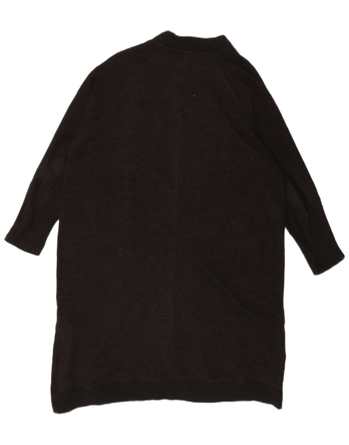 Damski sweter oversize o przedłużonym kroju Zara UK 16, duży, czarny poliester