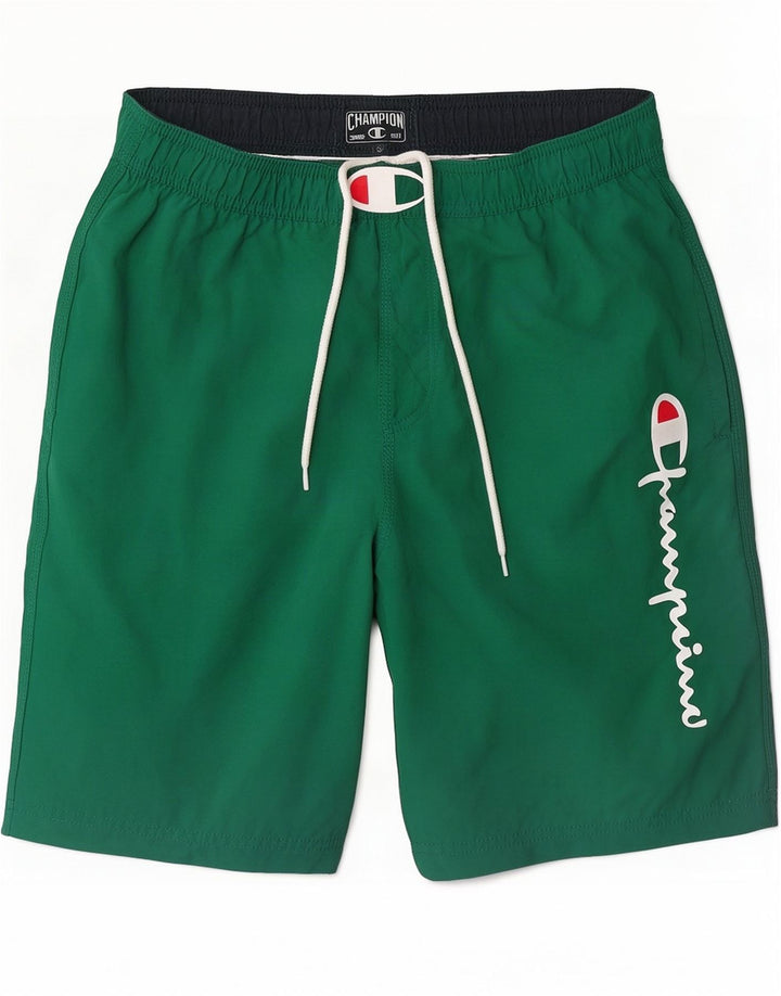 Męskie spodenki kąpielowe Champion Graphic Small, zielone, poliamidowe