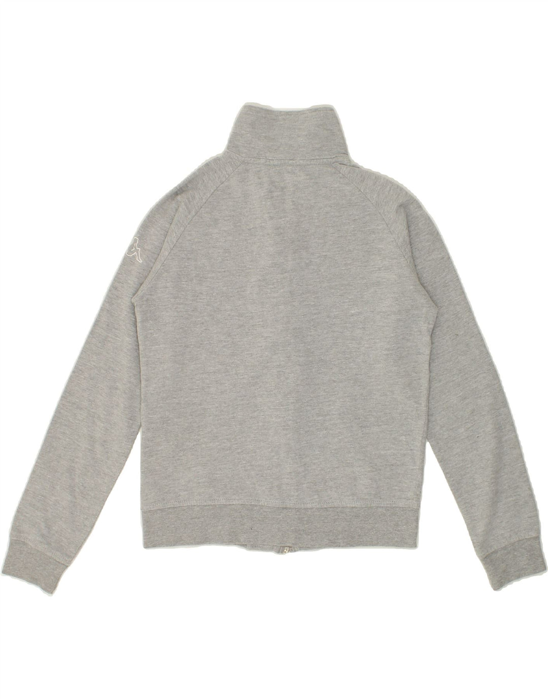 KAPPA Womens Crop Tracksuit Top Jacket UK 10 Small Grey Cotton Vintage Kappa and Second-Hand Kappa from Messina Hembry 