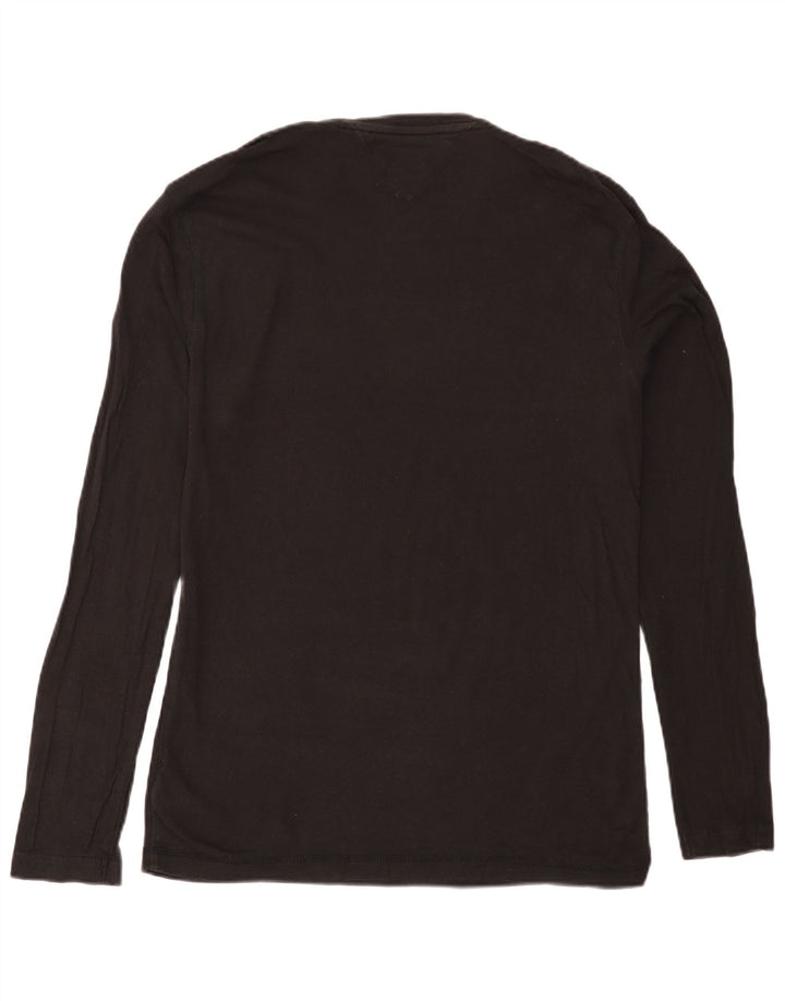 Top męski TOMMY HILFIGER z długim rękawem, 2XL, czarny, bawełniany