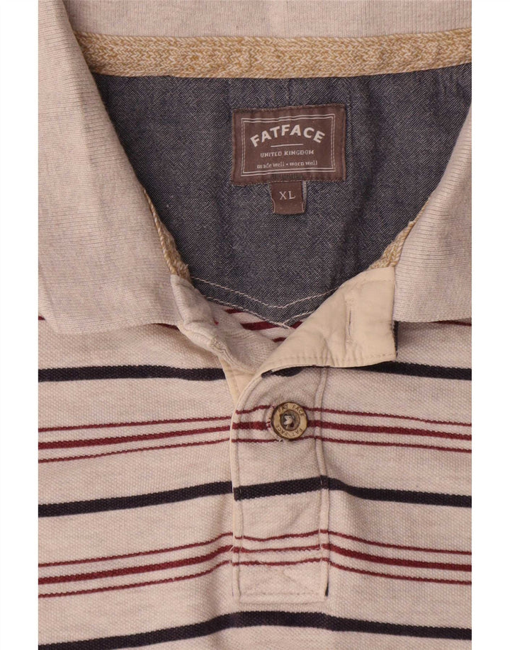 Męska koszulka polo Fat Face XL, szara, bawełniana w paski