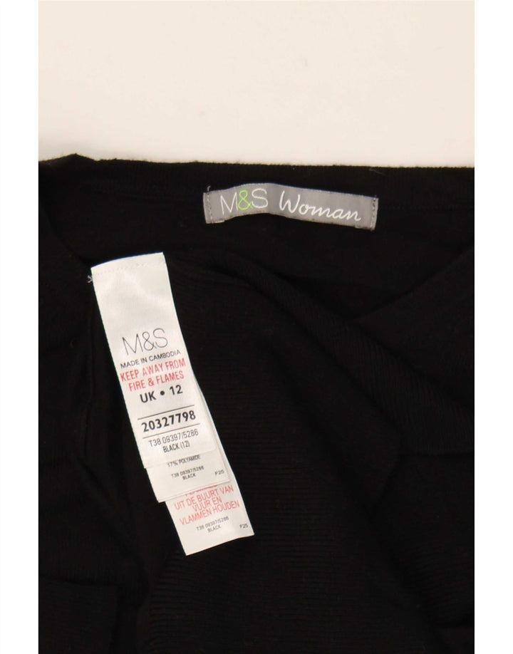 Sweter damski Marks & Spencer UK 12, średni czarny, wiskoza