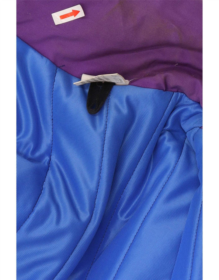 Vintage damski płaszcz ocieplany UK 18 XL, fioletowy poliester