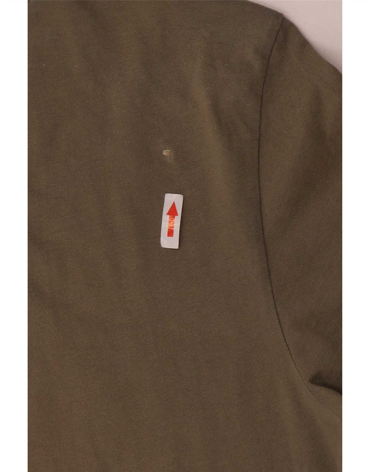 Męska koszulka z grafiką Adidas, średnia, bawełniana khaki