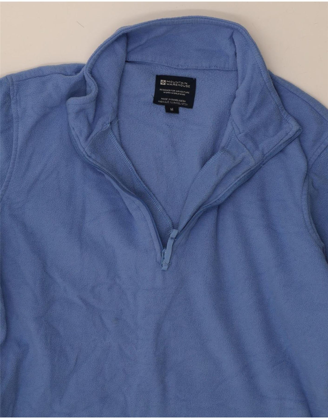 MOUNTAIN WAREHOUSE Womens Zip Neck Fleece Jumper UK 12 Medium Blue Vintage Mountain Warehouse and Second-Hand Mountain Warehouse from Messina Hembry 
