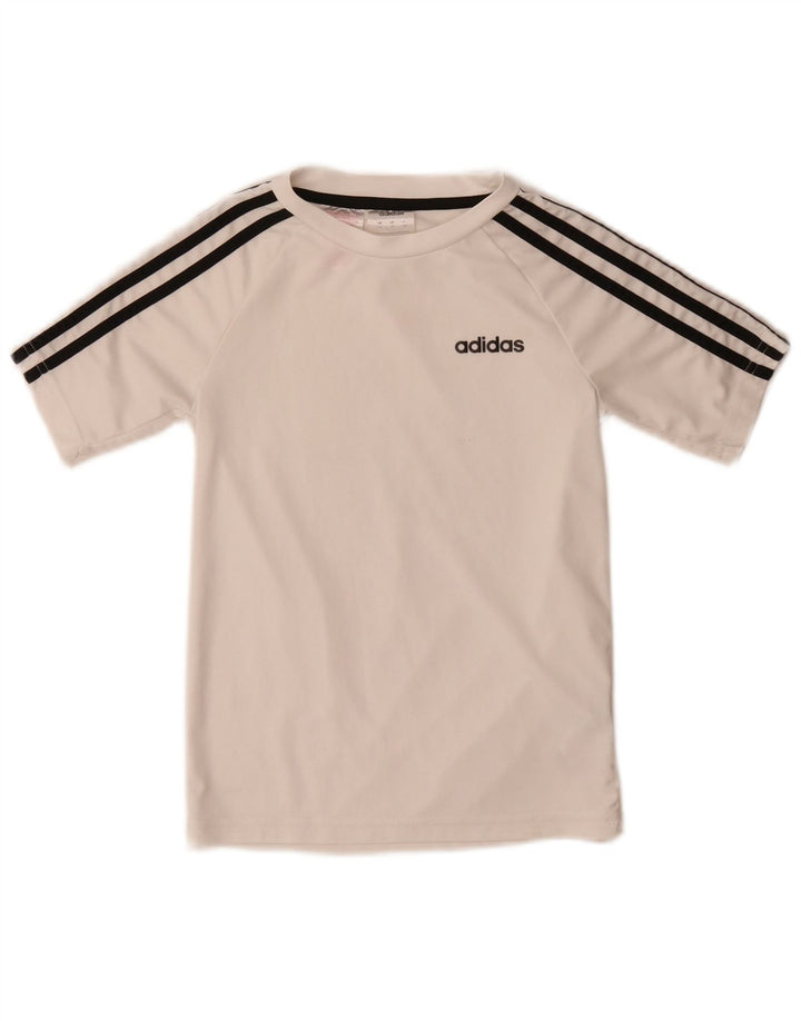 Chłopięca koszulka Adidas Climalite Top 7-8 lat Biały poliester