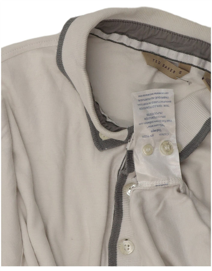 Męska koszulka polo Ted Baker, rozmiar 5 XL, biała, bawełniana