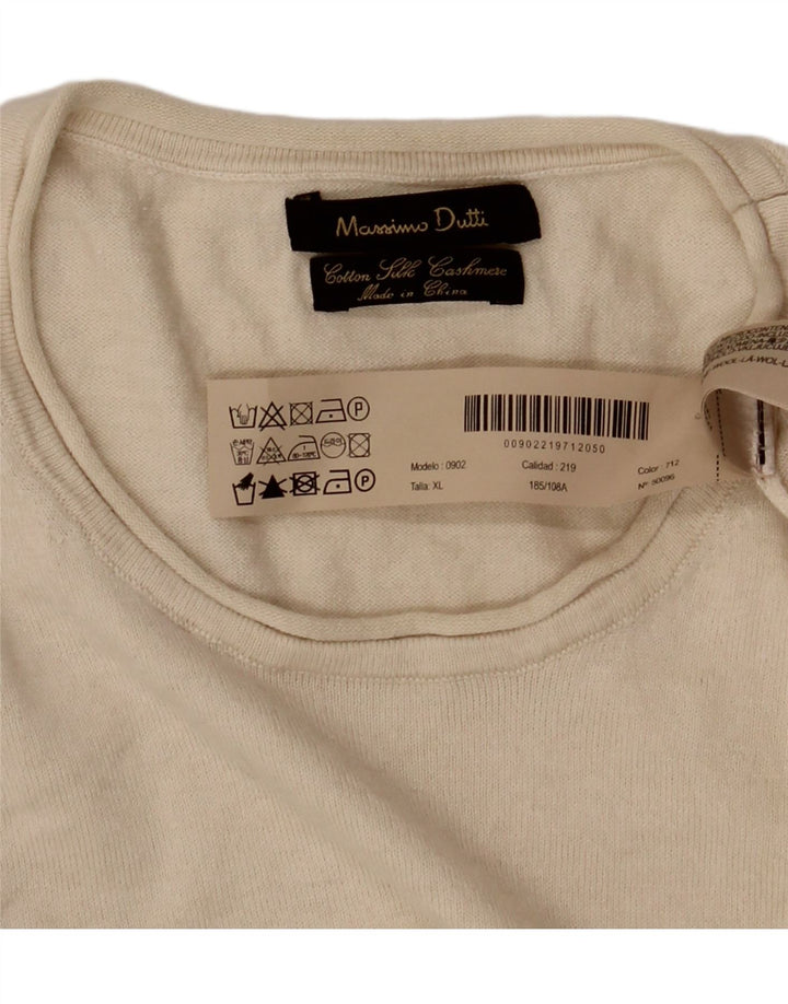 Damski top Massimo Dutti z długim rękawem, UK 18 XL, beżowy, bawełniany
