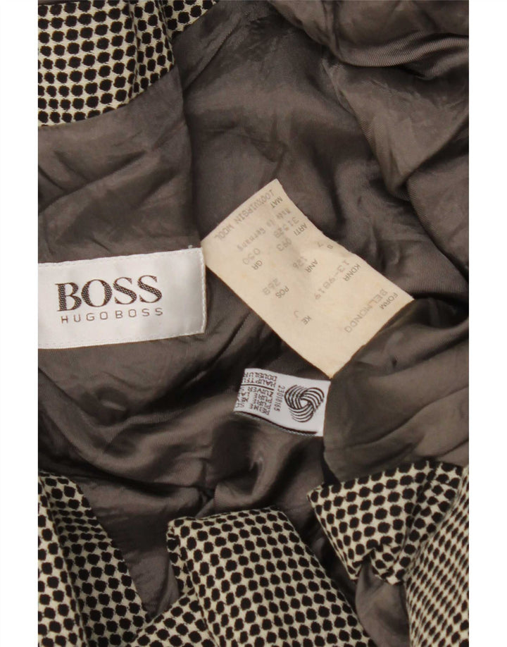 Damska marynarka dwurzędowa Hugo Boss IT 50 XL w szare cętki