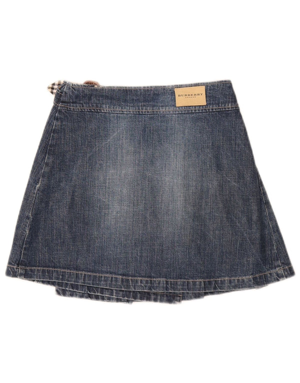 Spódnica dziewczęca Burberry Mini Denim 9-10 lat W22 Niebieska bawełna