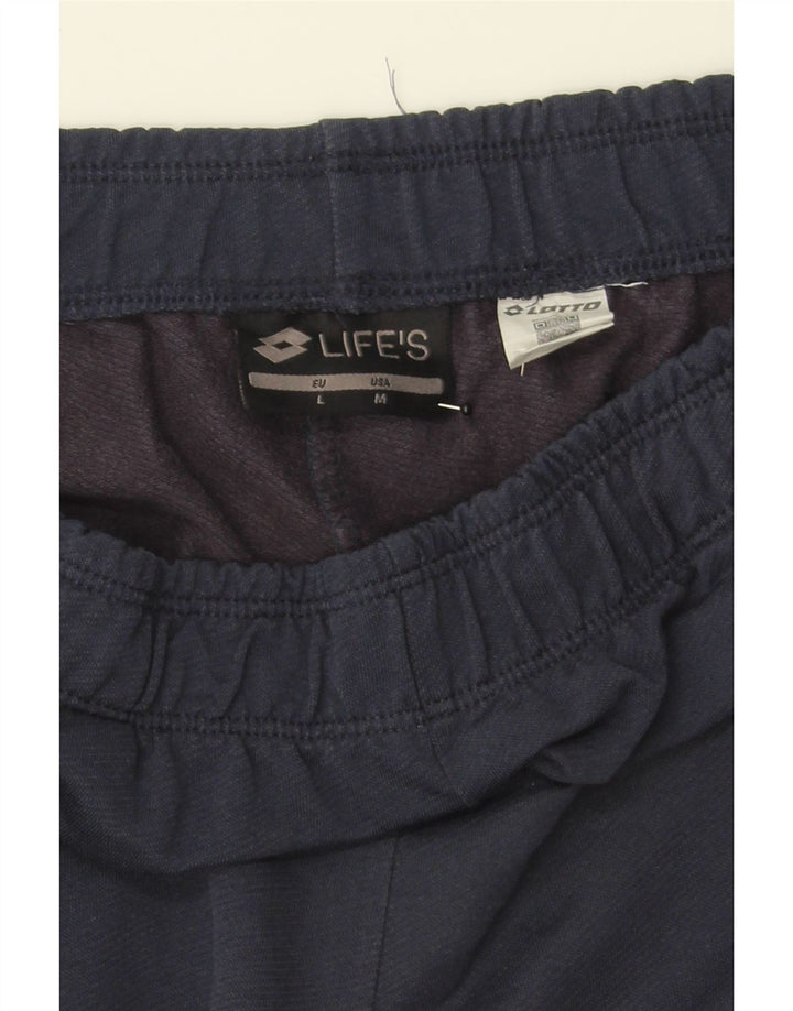 LOTTO Mens Graphic Tracksuit Trousers Joggers Medium  Navy Blue Vintage Lotto and Second-Hand Lotto from Messina Hembry 
