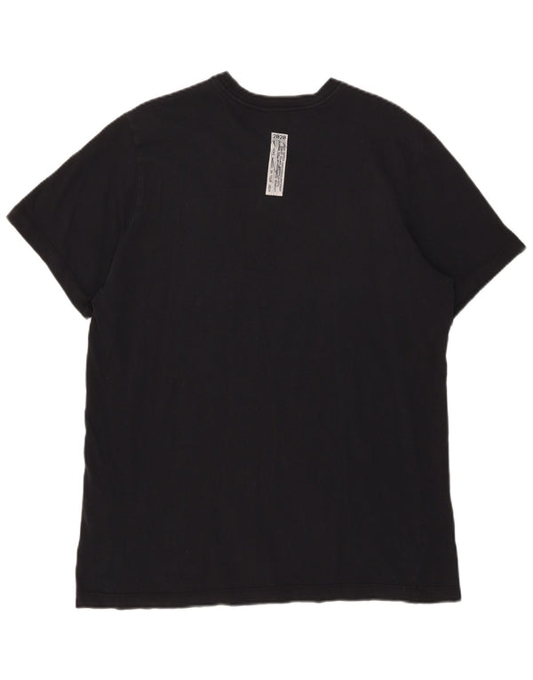 Męski T-shirt z grafiką Nike Swoosh o standardowym kroju, duży, granatowy, bawełniany