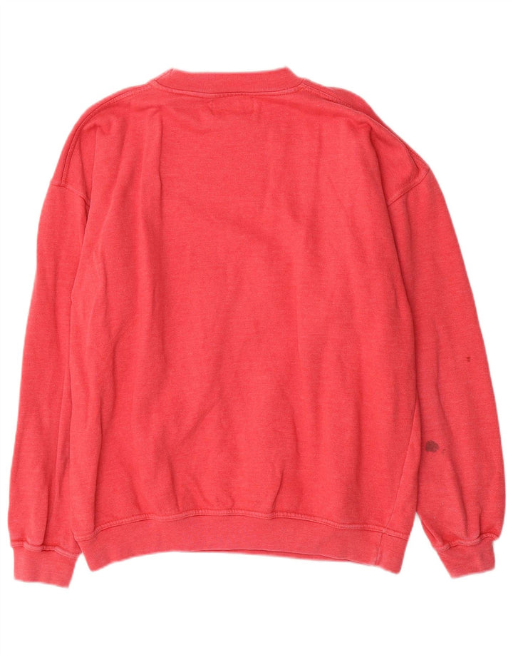 Damska bluza oversize VINTAGE z grafiką UK 18 XL, czerwona bawełna