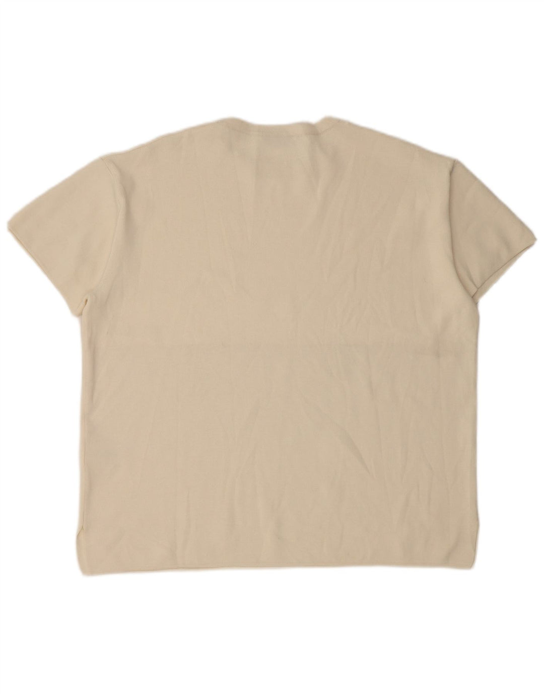 Damski T-shirt oversize Zara Top UK 14 Medium Off White Wiskoza