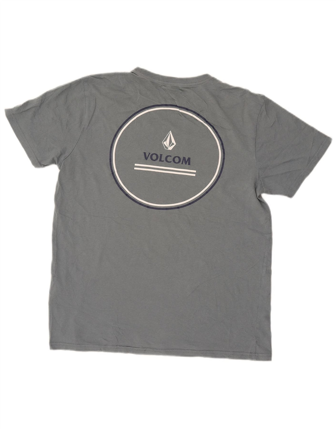 Damska koszulka z grafiką VOLCOM Top UK 16, duża niebieska bawełna