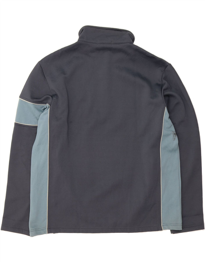 FILA Mens Zip Neck Pullover Tracksuit Top XL Grey Colourblock Polyester Vintage Fila and Second-Hand Fila from Messina Hembry 