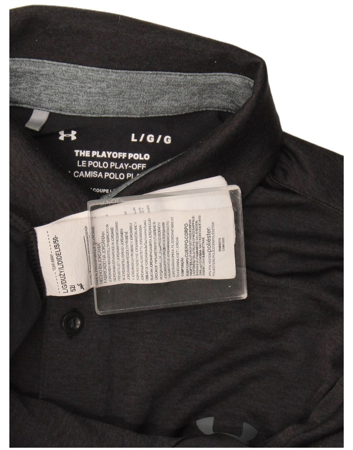 Męska koszulka polo Under Armour, duża, czarna, z poliestru