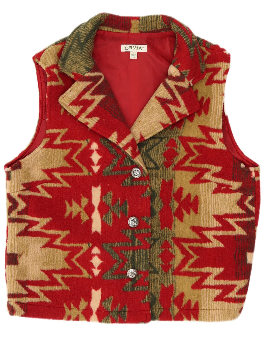 Damska kamizelka Orvis UK 14 Medium Red Geometric