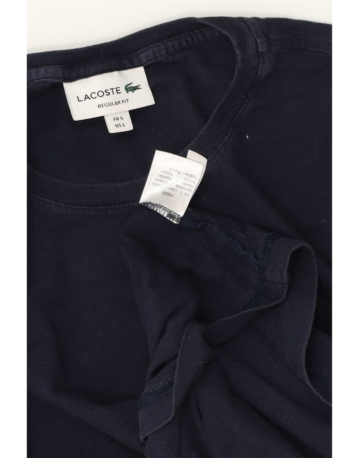 T-shirt męski Lacoste o regularnym kroju, rozmiar 5, duży, granatowy, bawełniany