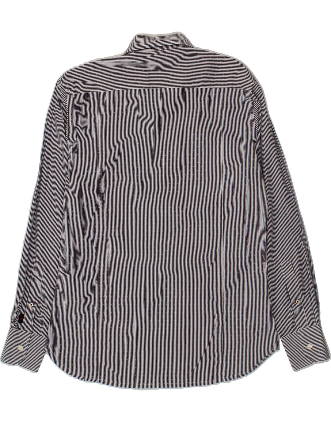 KAPPA Mens Shirt Medium Navy Blue Striped Cotton Vintage Kappa and Second-Hand Kappa from Messina Hembry 