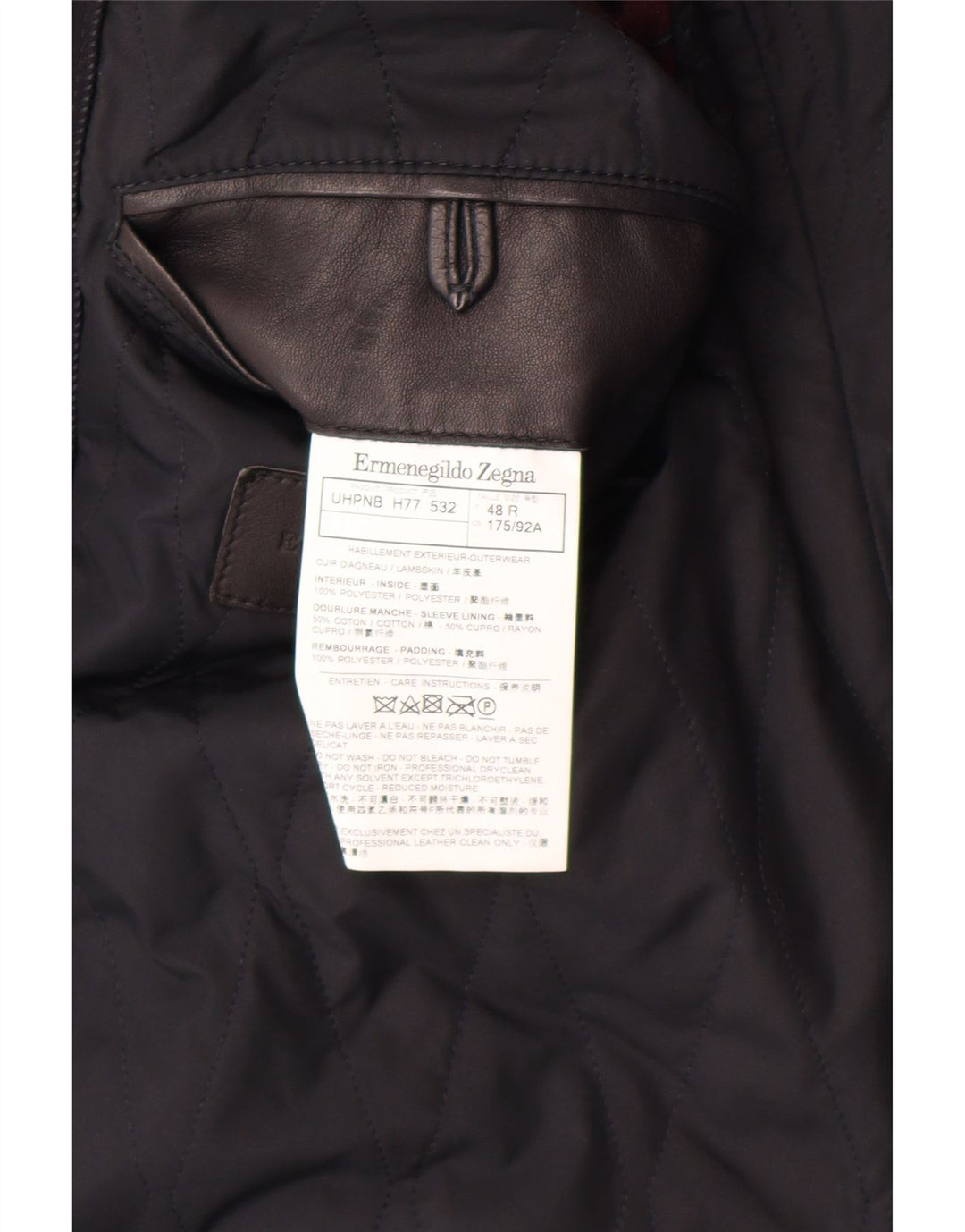 Męska marynarka zapinana na 2 guziki Ermenegildo Zegna IT 48 Średni granatowy Classi