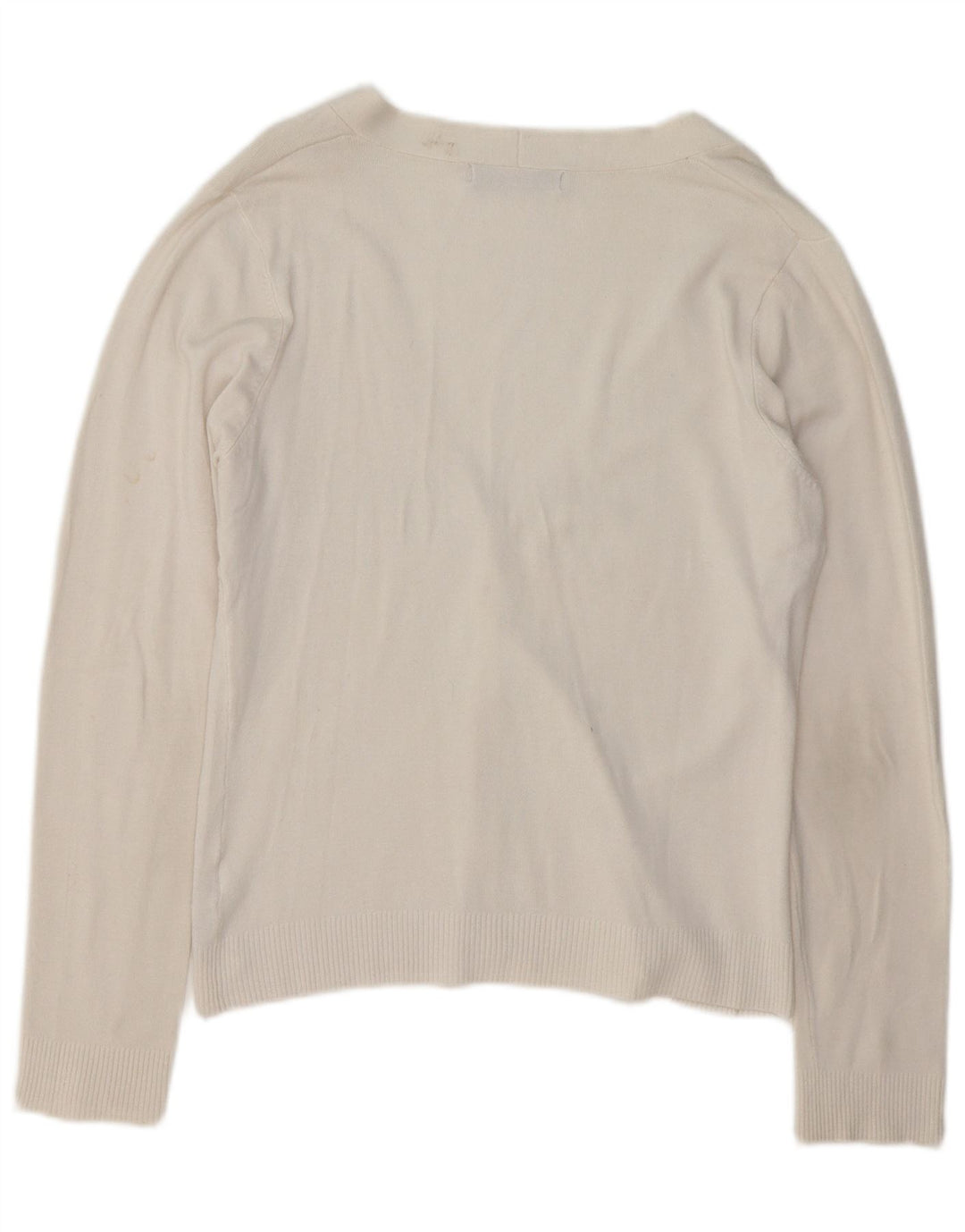 Sweter damski Zara Cardigan UK 16, duży, biały, sztuczny jedwab