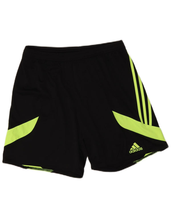 Męskie spodenki sportowe Adidas Climalite, duże, czarne, z blokami kolorów, z poliestru
