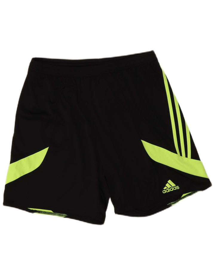 Męskie spodenki sportowe Adidas Climalite, duże, czarne, z blokami kolorów, z poliestru