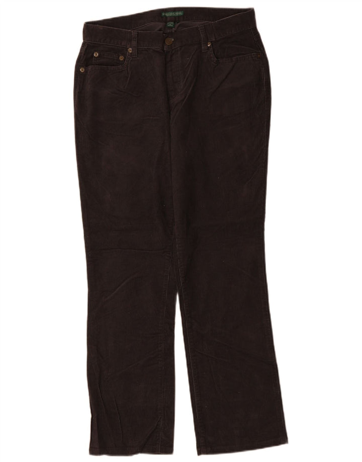 RALPH LAUREN Damskie proste sztruksowe spodnie US 8 Medium W30 L28 Szare