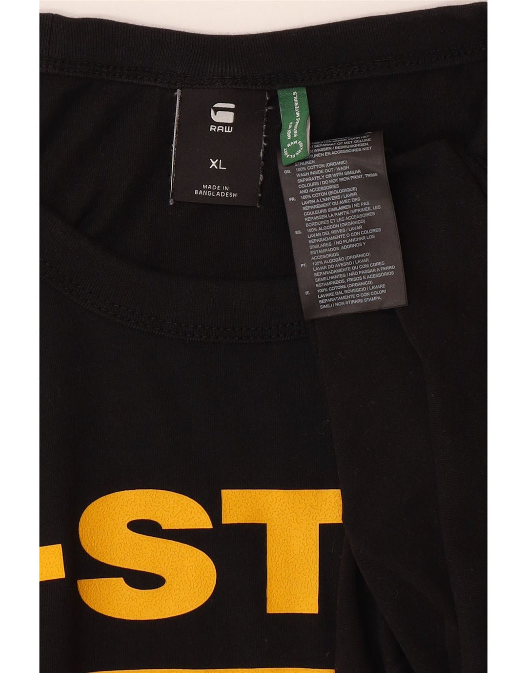 Męska koszulka z grafiką G-STAR, góra XL, czarna bawełna