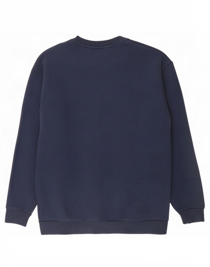 Męski sweter z grafiką Superdry, mały, granatowy, bawełniany