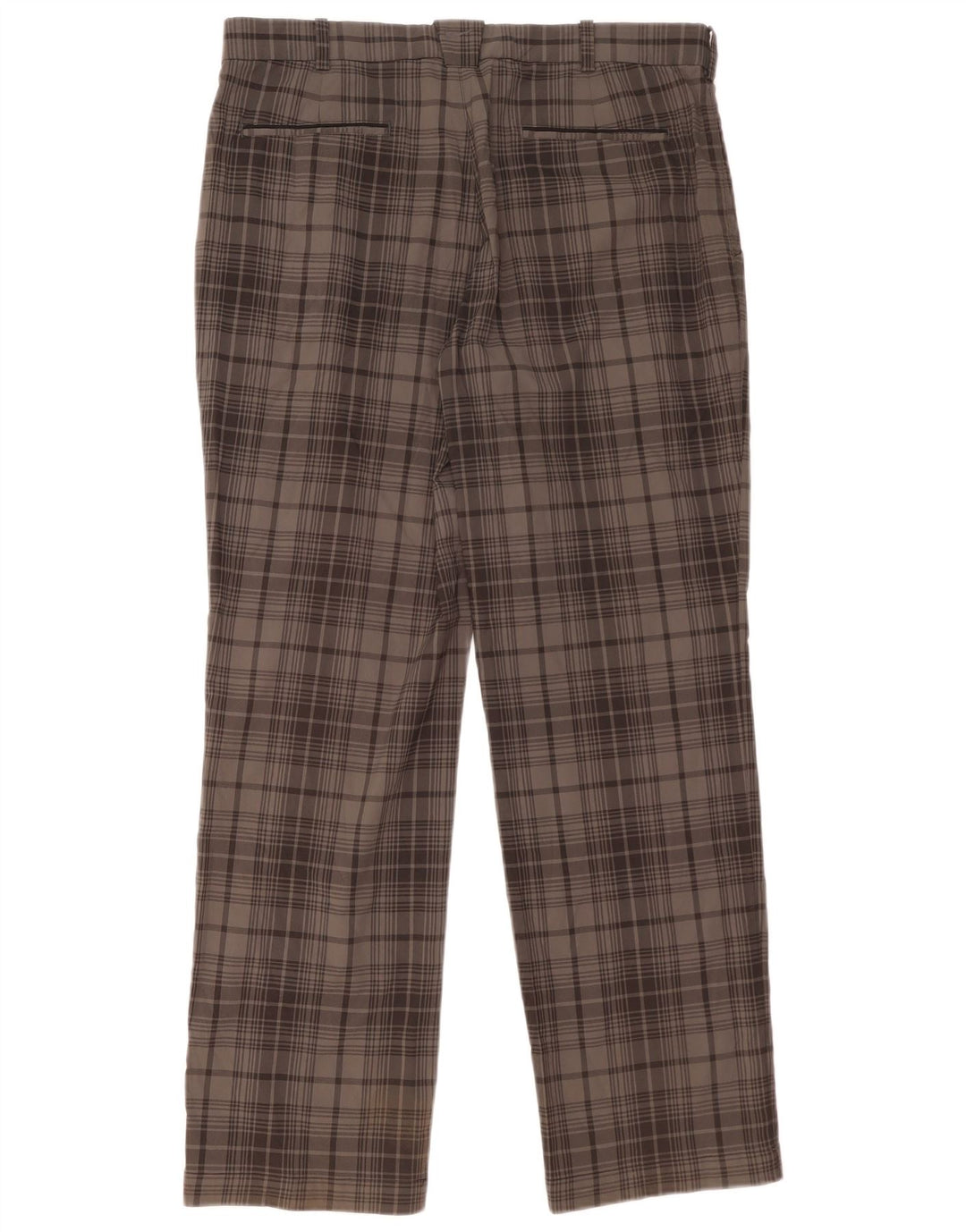 Męskie spodnie typu chino NIKE Dri Fit W36 L32 Szary poliester w kratę