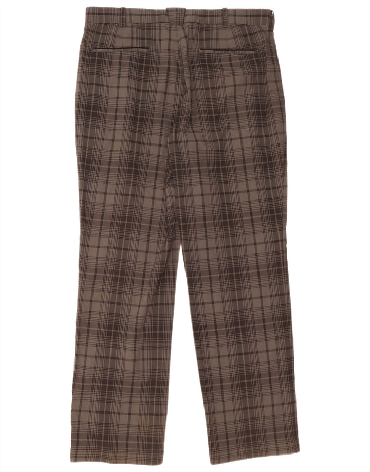 Męskie spodnie typu chino NIKE Dri Fit W36 L32 Szary poliester w kratę