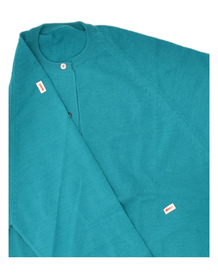 VINTAGE Womens Cardigan Sweater UK 14 Large Blue | Vintage Vintage | Thrift | Second-Hand Vintage | Used Clothing | Messina Hembry 