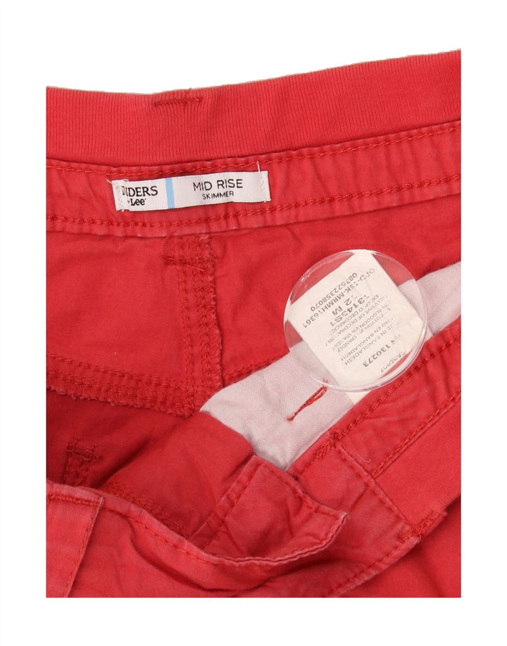 LEE Womens Skimmer Mid Rise Bermuda Cargo Shorts US 12 Large W36  Red Vintage Lee and Second-Hand Lee from Messina Hembry 