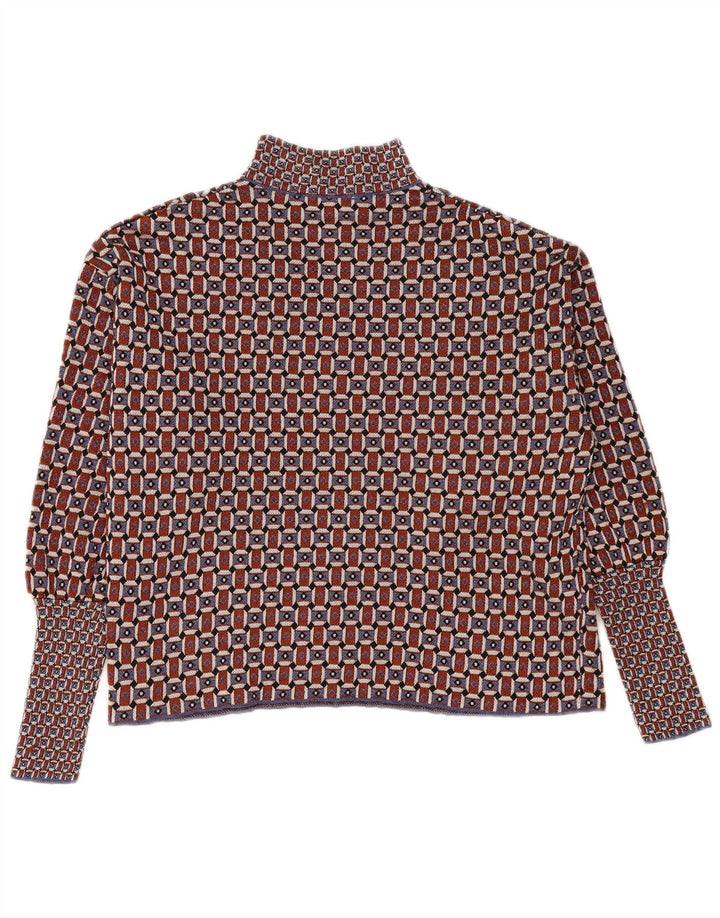 Damski sweter oversize z golfem ZARA UK 10 Small Burgundy