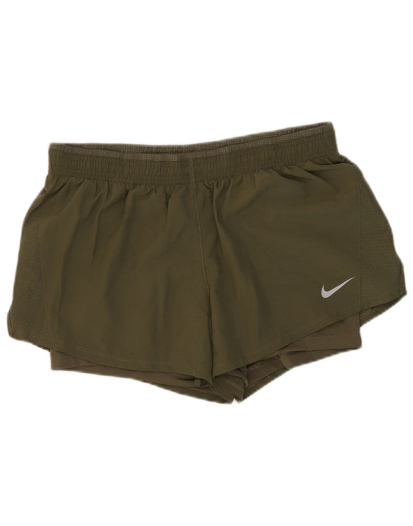 Damskie spodenki sportowe Nike Dri Fit UK 14, duże, khaki, poliester