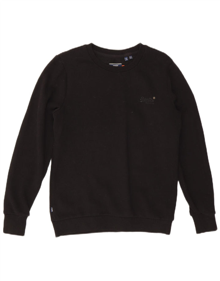 Damski sweter dresowy Superdry UK 14, duży, czarny, bawełniany