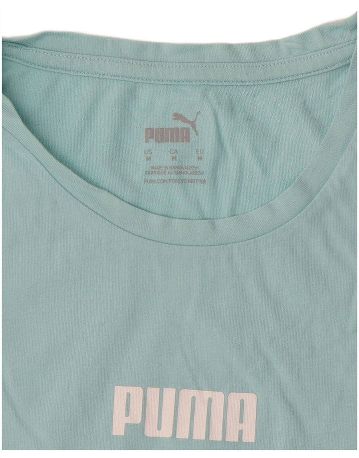 Damska koszulka z grafiką PUMA Top UK 12 w kolorze średnioniebieskim