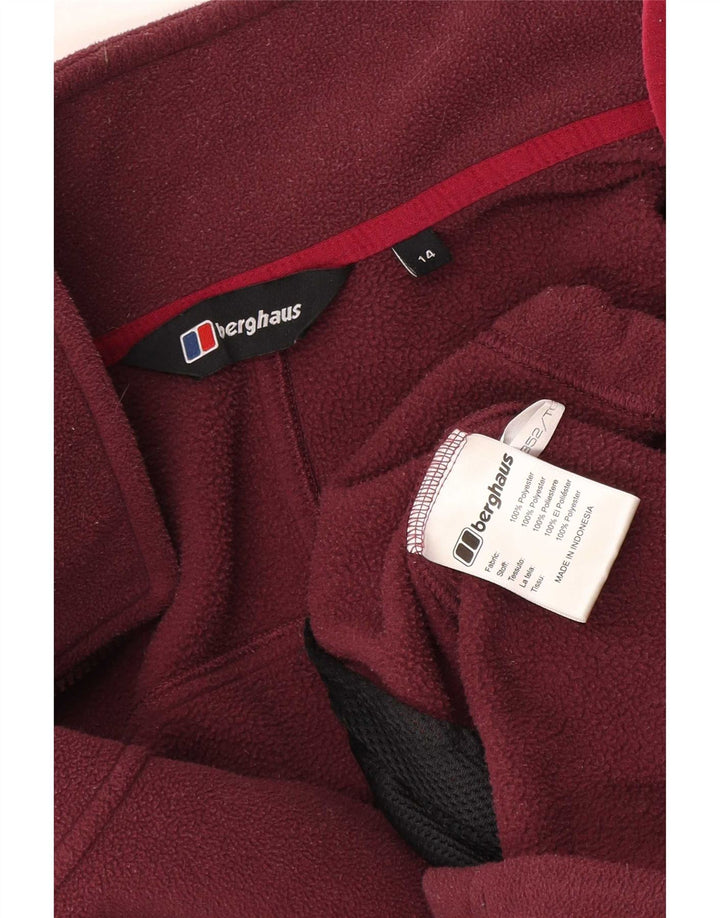 Damska kurtka polarowa Berghaus UK 14, duża, bordowa, z poliestru