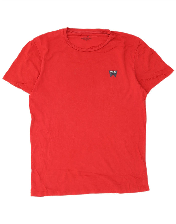 T-shirt męski Wrangler, bawełniany, średni czerwony