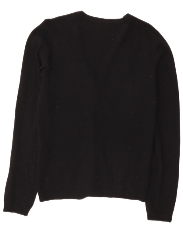 Damski sweter rozpinany Benetton UK 10 Small Black Wełna