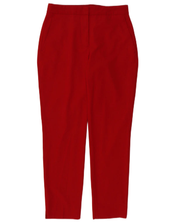 Zwężane spodnie chino damskie Zara EU 34 2XS W24 L27 Czerwony poliester