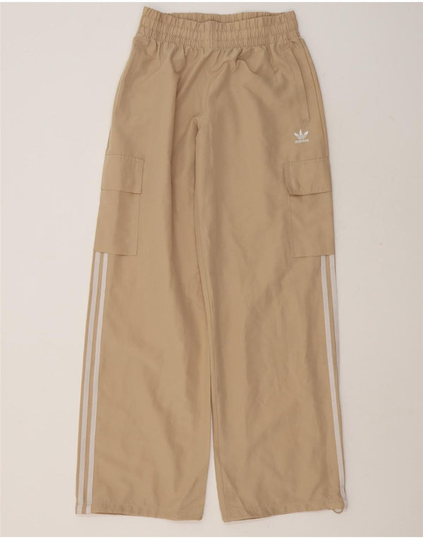 Damskie spodnie dresowe Adidas Cargo UK 8/10 Mały beżowy poliester
